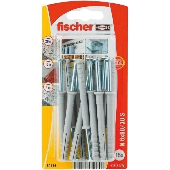 FISCHER - Cheville clou n 6x60 z 15 blist/15