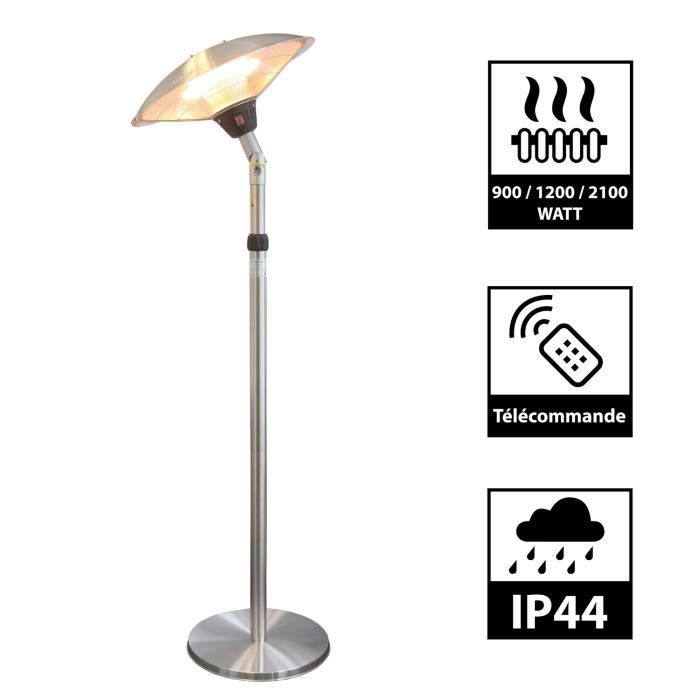 Parasol Chauffant Infrarouge ERIS à Tête inclinable/Orientable - GREADEN - 2100W - IP44