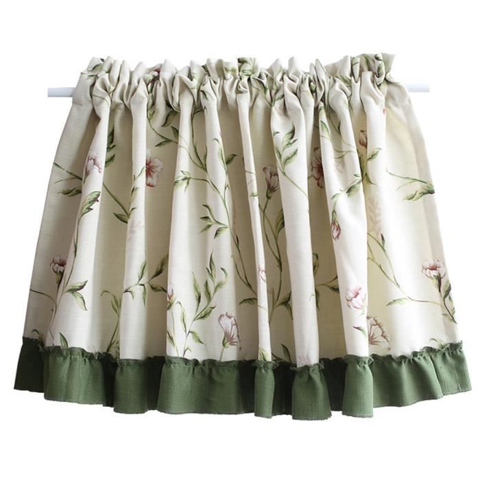 Demi Court Rideau de la Fenêtre Porte Cuisine Drapé Bistro Rideau à ...