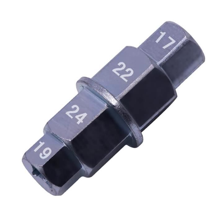 Outil Axe Hexagonal Moto 17-19-22-24 Mm – Clé Spéciale Essieu Avant Compatible Honda, Kawasaki, Suzuki, Yamaha, BMW