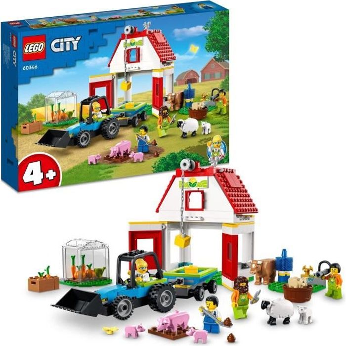 LEGO 60346 City La Grange et les Animaux de la Ferme, Figurines