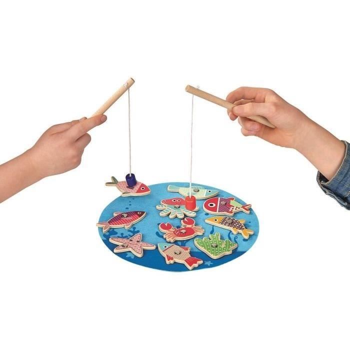 TOYANDONA – Jeu De Pêche Magnétique 10 Cannes – Motricité Et Coordination – Pour Piscine, Bain, Aire De Jeux