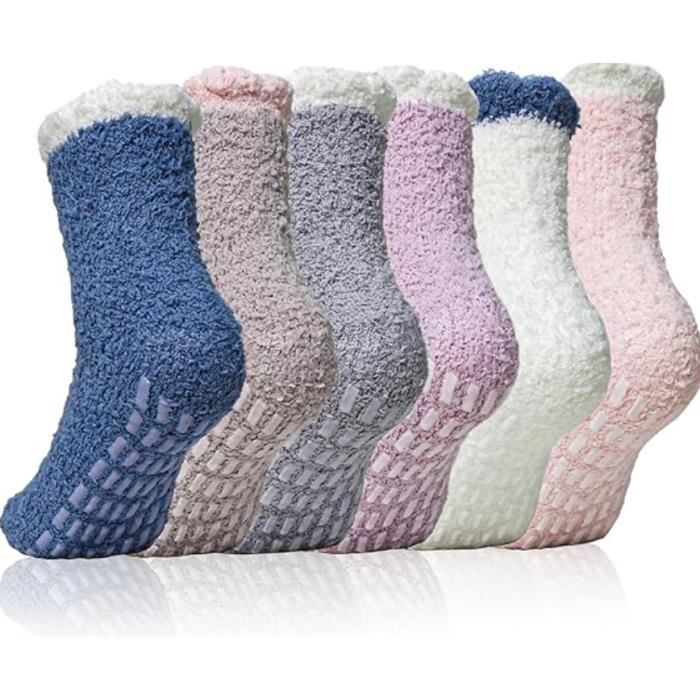 Chaussette Chaude Femme 35-40 Chaussette Antidérapante Maison