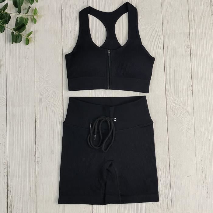 Short De Compression Homme AIGOUT - Sans Couture, Pour Yoga, Gym, Entraînement - Blanc