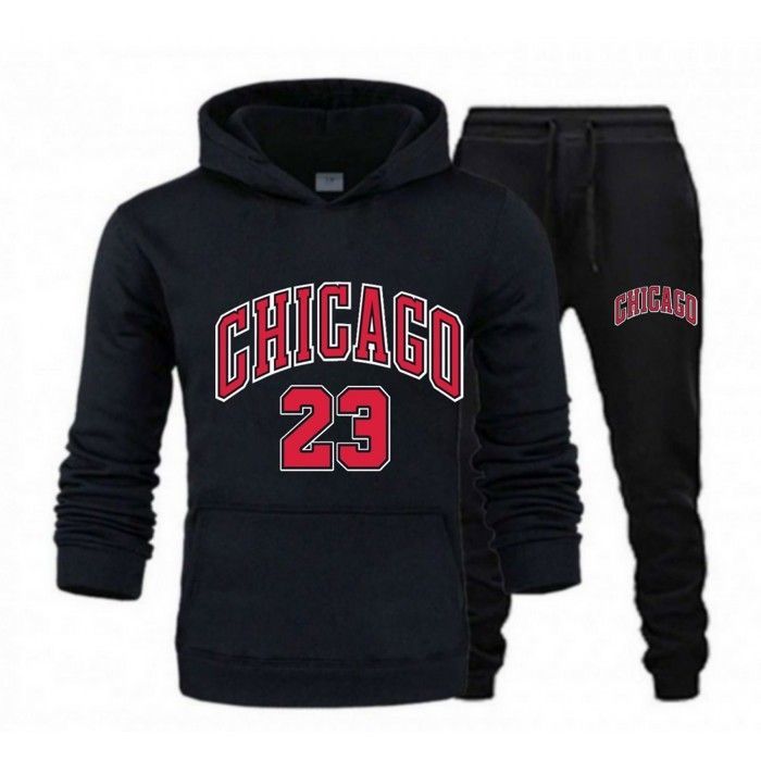 Jogging Surv tement Basketball Chicago 23 homme noir Noir