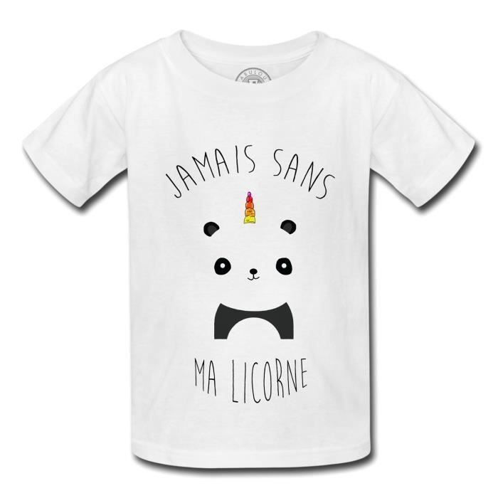 Scarica Gratis Images T Shirt Enfant Jamais Sans Ma Licorne Humour Dessin Panda Avec dernière salutations