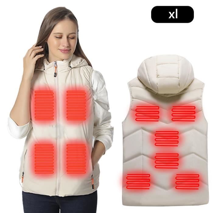 VGEBY veste chauffante légère USB Gilet chauffant USB veste chauffante  légère veste chauffante unisexe pour l'extérieur sport kit