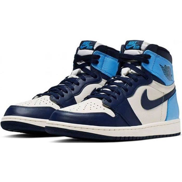 Basket NIKE AIR Jordan 1 Retro High Chaussures de Jordans One AJ 1 pour  Femme Homme Bleu AJS590474 Bleu - Cdiscount Chaussures