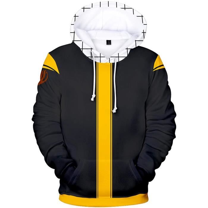 Pull à Capuche Manga Fairy Tail Natsu Adulte Homme Femme Longues Manches main image 0