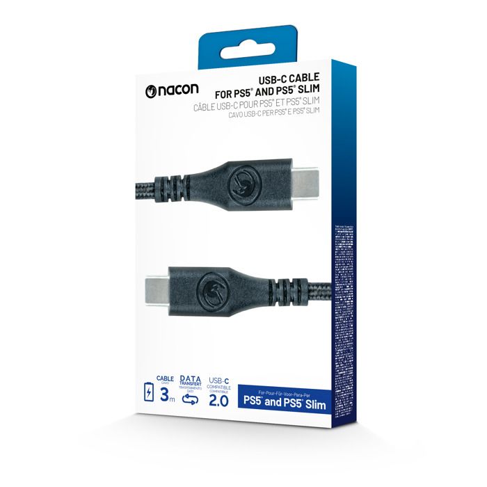 Câble USB CUSB C pour PS5 Nacon 3m - vue 2