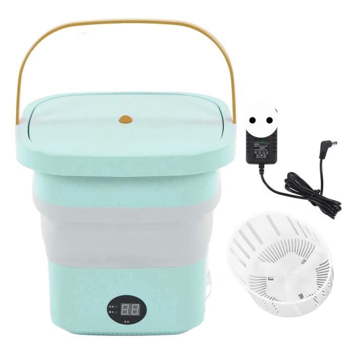 Laveuse Portable, Mini Machine à Laver, Seau Pliable Avec Tuyau De Drainage, Petit Seau Automatique, Capacité 11L, Pour Voyage En Camping-Car Appartement
