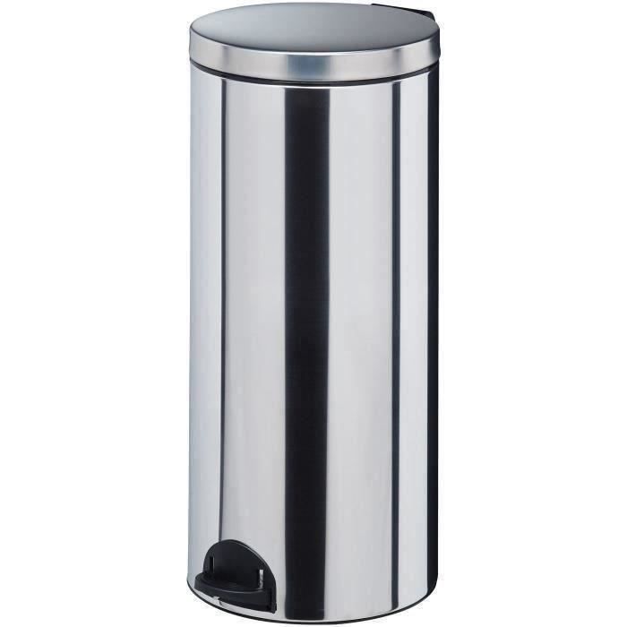 ROSSIGNOL - Poubelle Elora 30l inox brillant