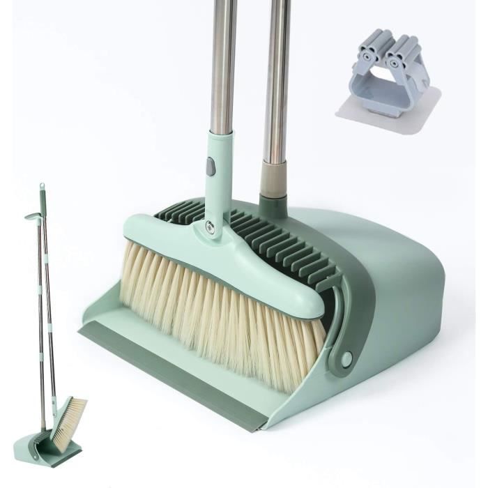 Ensemble Balai Et Pelle à Poussière Avec Long Manche - PP Et Acier Inoxydable - Pour Maison, Cuisine, Bureau