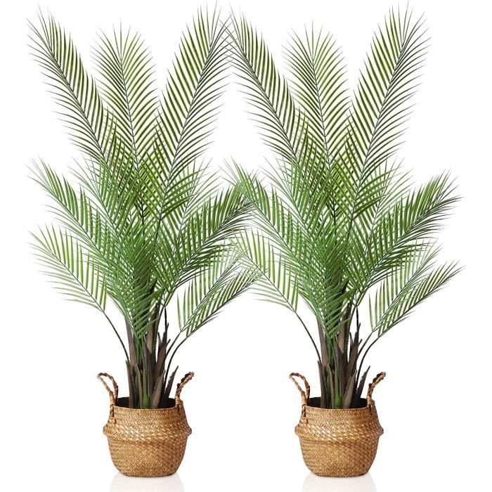 Ficus Artificiel 120cm SOGUYI - Tronc Bois Naturel - Décoration Intérieure Réaliste