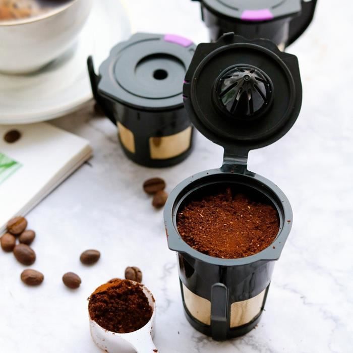 Capsules de Café RéUtilisables, Dosettes de Café Rechargeables en Acier