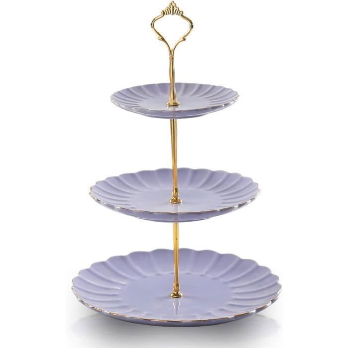 Support à Gâteaux 5 Pièces Doré En Forme De Cœur - Présentoir à Assiettes Pour Dessert
