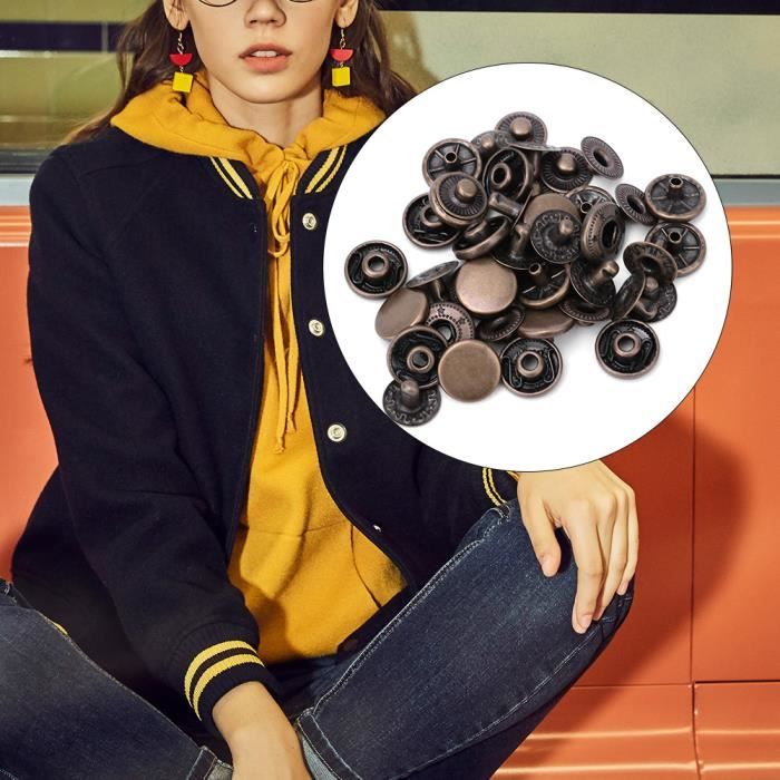 GOTOTOP Bouton-pression En Laiton 100 Ensembles De Boutons-pression En