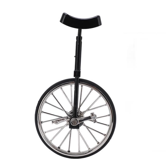 Tbest Metal Unicycle Toy, Mini Unicycle Model Portable Size with Holder