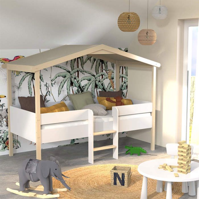 Lit cabane enfant en hêtre massif 90x190 - LT14051 - Bois naturel - Terre de Nuit Lit cabane enfant en hêtre massif 90x190 - LT14051 - Bois naturel - Terre de Nuit