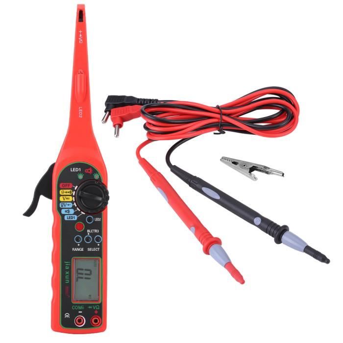 Testeur électrique Auto 12V/24V - Lampe De Test, Multimètre Portable Pour Batterie, Circuits, Fusibles - Diagnostic Voiture - 3