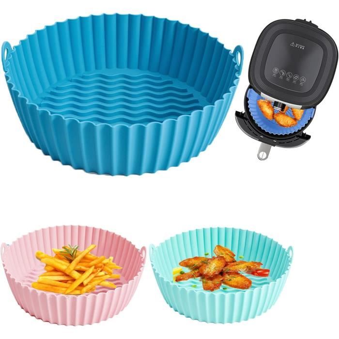 Qiilu Doublure de friteuse en silicone Silicone Air Cooker Pot