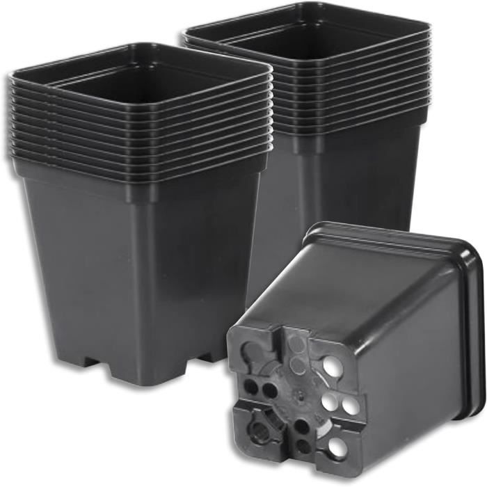 Pots De Fleurs Carrés En Tissus - Lot De 2 Taille L - Pour Légumes, Fleurs Sur Balcon Ou Jardin