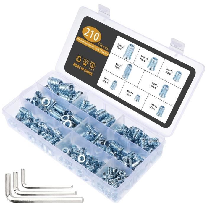 Kit de réparation de filetage 11 pièces, outil d'insertion fileté pour