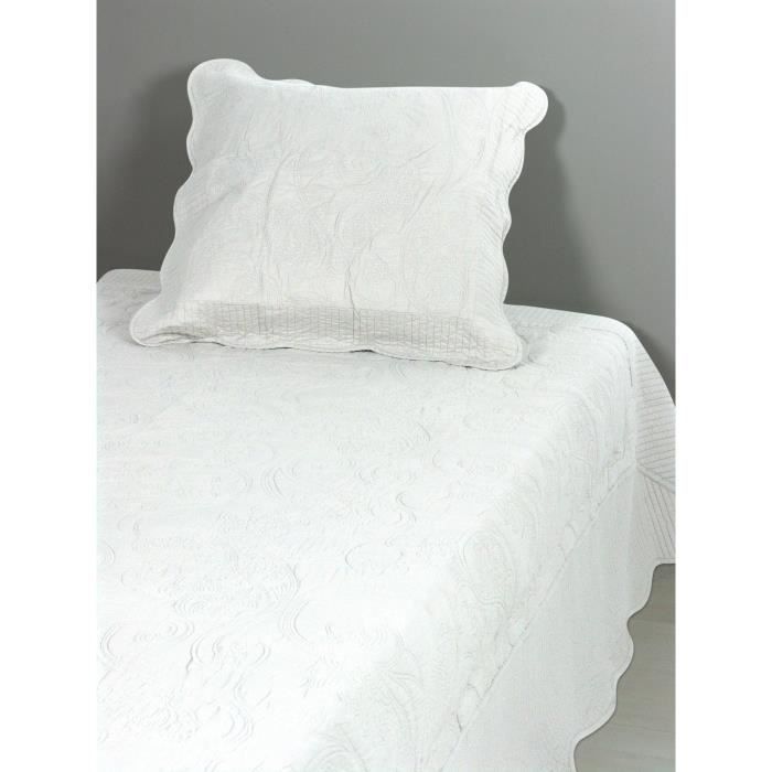 Couvre Lit Boutis Blanc 180×250