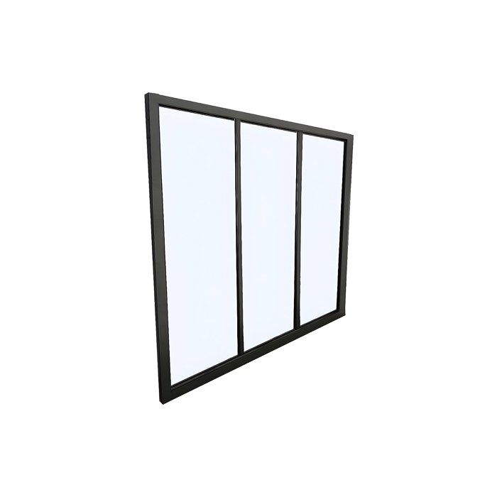Verrière atelier en aluminium thermolaqué noir 90 x 105 cm (L x H) – BAYVIEW