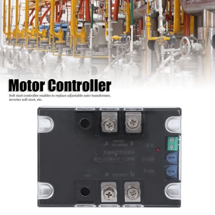 Module Démarrage Progressif Moteur Triphasé TSR-40WA - Pour Convoyeur, Compresseur 1-20KW, 380V - Avec Radiateur