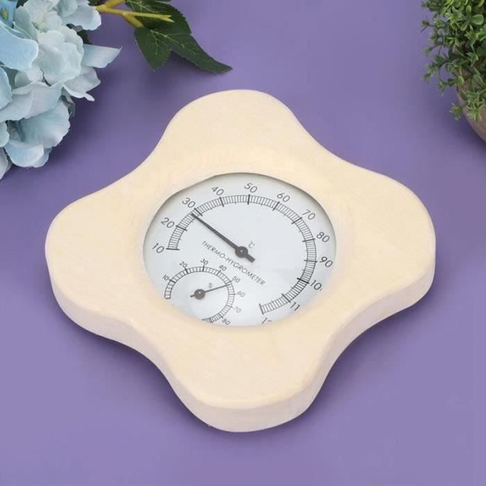 Dream-Thermo-hygromètre Salle De Sauna Thermo-hygromètre En Bois 2-en-1