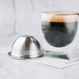 Capsule de café en métal en acier inoxydable compatible pour le support de dosettes réutilisables de taille Espresso de café Vertuo-1