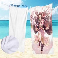 Produit Espagnol Cerdá Serviette De Bain Enfant Demon Slayer Tanjiro - 70x140 Cm, 100% Polyester 240 GSM, Vert/Noir, Fabriqué En Espagne