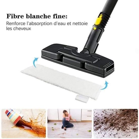 Lot De 10 Bonnettes Microfibre Pour Nettoyeur Vapeur Karcher EasyFix - 200x100 Mm | Accessoire De Rechange