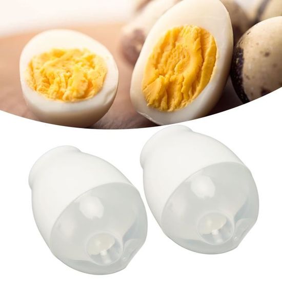 2 Cuiseurs à Œufs Micro-ondes - Cuisson Rapide, Antiadhésif, Portable (ABS Alimentaire) Pour Petit-Déjeuner Sain