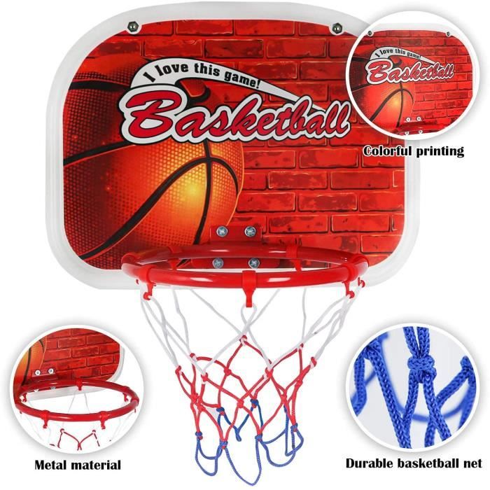 Mini panier de basket-ball intérieur pour les enfants avec des ballons  Accessoires de basket-ball complets Jouets Gifts_w