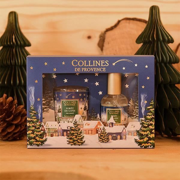 Collines de Provence Coffret Parfum d'Intérieur & Bougie Forêt de Sapin ...