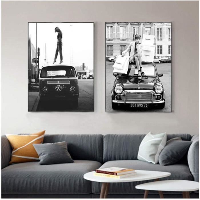Poster de voiture vintage noir et blanc – Par Haus and Hues | Images noir  et blanc pour décoration murale murale de voiture vintage rétro sans cadre