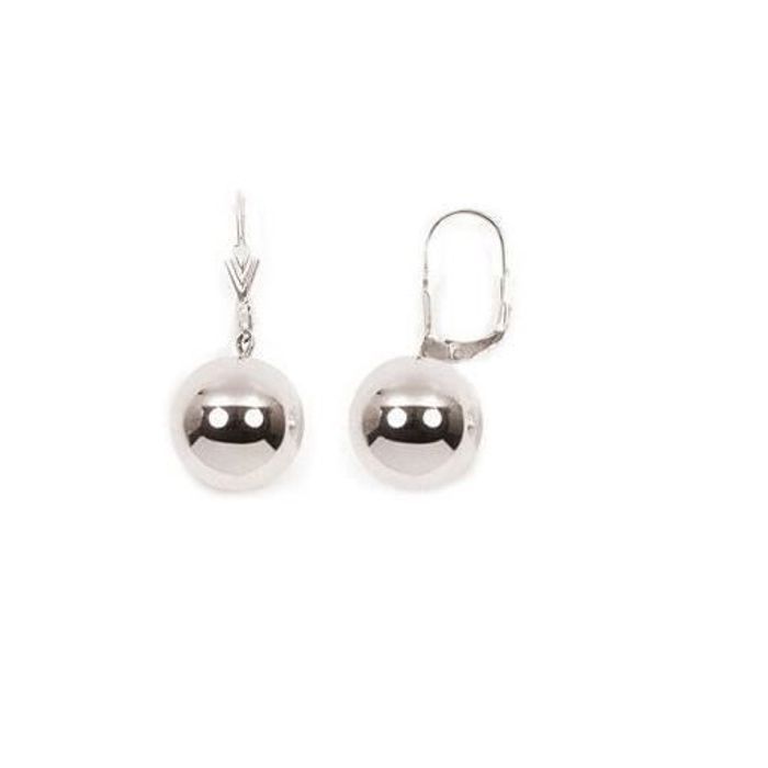 Boucles D'oreilles Dormeuses Boules 15 Mm - Argent Massif 925/1000, Bijouxia - Neuf Avec étiquettes
