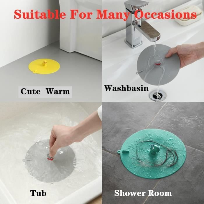 2 Bouchons Pour Trou De Trop-plein Lavabo - Diamètre 30 Mm, Noir, étanches, Pour évier, Baignoire, Cuisine
