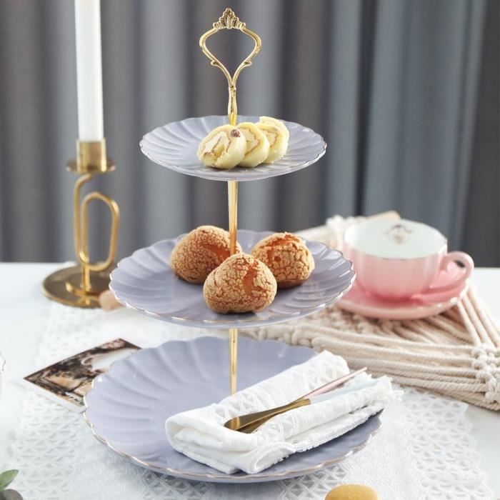 Kit De 5 Pièces Pour Présentoir à Gâteaux - Tiges Et Poignées Dorées - Forme Coeur - Neuf Sous Emballage - Marque Bogoro