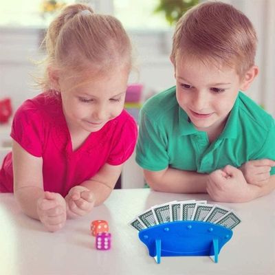 Lot De 4 Porte-cartes Pliables Pour Enfants - Support De Cartes à Jouer En Plastique - Jeux De Société Famille - 3 Niveaux