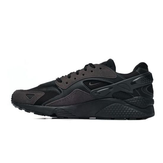 Chaussures NIKE Huarache Noir Homme Adulte Cuir Lacets Plat Noir Cdiscount Chaussures