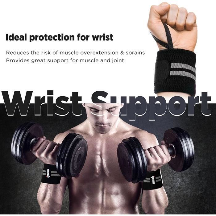 Netrox Sports® Bandages de Poignet Professionnels, Bandage de Poignet pour  Fitness, Musculation et Bodybuilding
