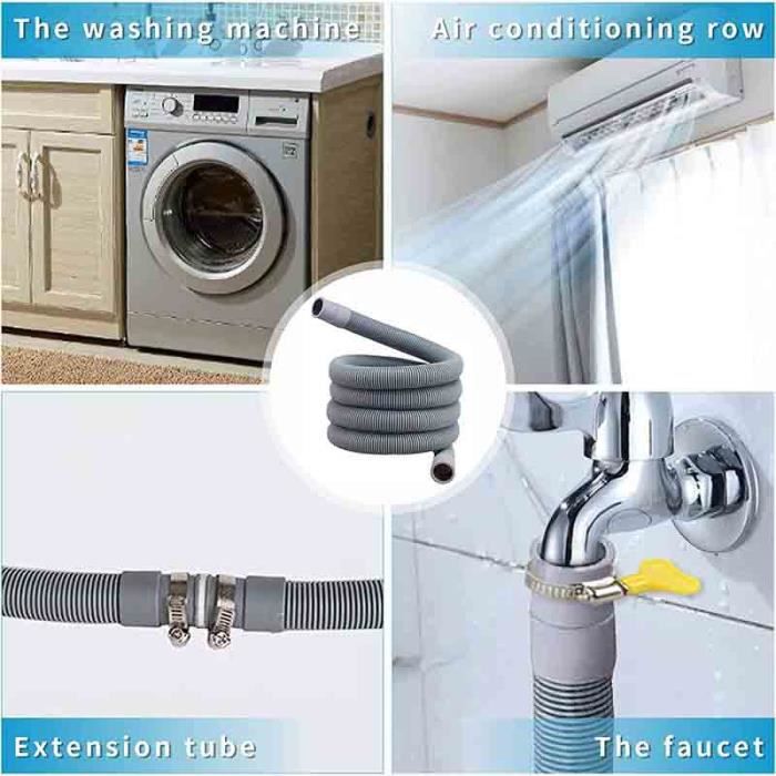 TUYAU DE VIDANGE flexible pour climatiseur et lave-linge semi