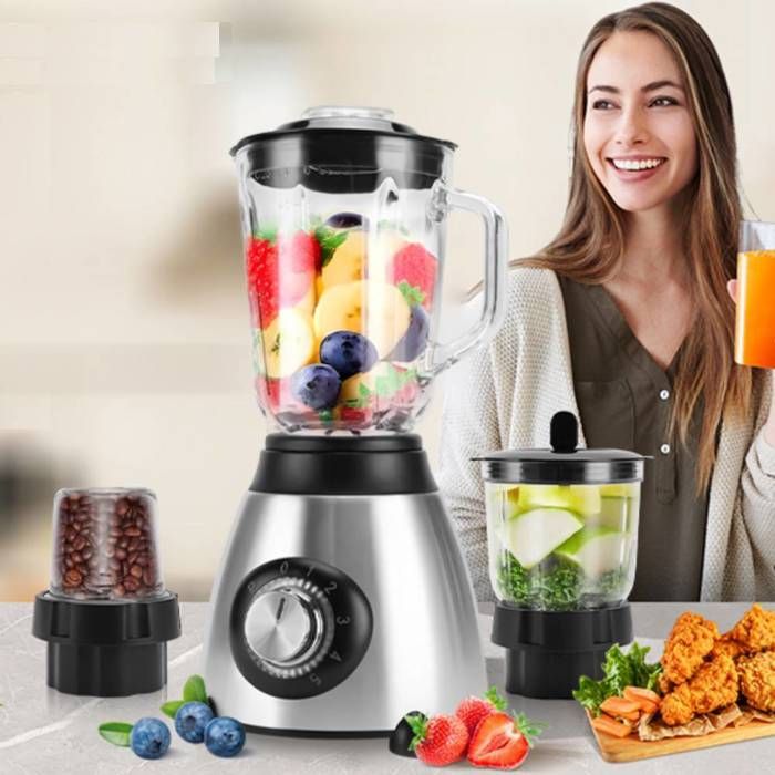 Mixeur électrique BEHOME 500W Avec Gourde 1,25L - Préparation Smoothies, Sauces Et Shakers Protéinés