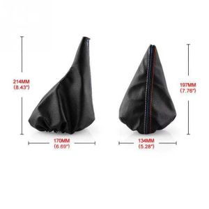 Soufflet Levier Vitesse + Frein Main Cuir Véritable Noir – Compatible Opel Astra G 1998-2009