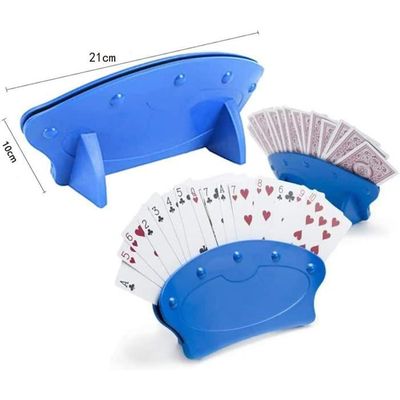 Lot De 4 Supports Pour Cartes En Plastique – Vert, Rouge, Jaune, Bleu, 8,6x8,2 Cm Pour Poker Et Jeux