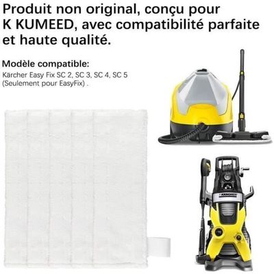Lot De 5 Lingettes Microfibres Pour Balai Vapeur Black+Decker - Alternative FSMP20 - Compatible Nombreux Modèles (FSM1630, FSM1321, Etc.) - Lavables Machine