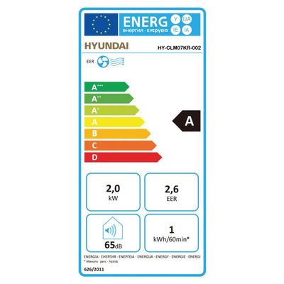 Climatiseur Mobile - HYUNDAI - HY-CLM07KR - 7000 BTU - Classe A - Aff